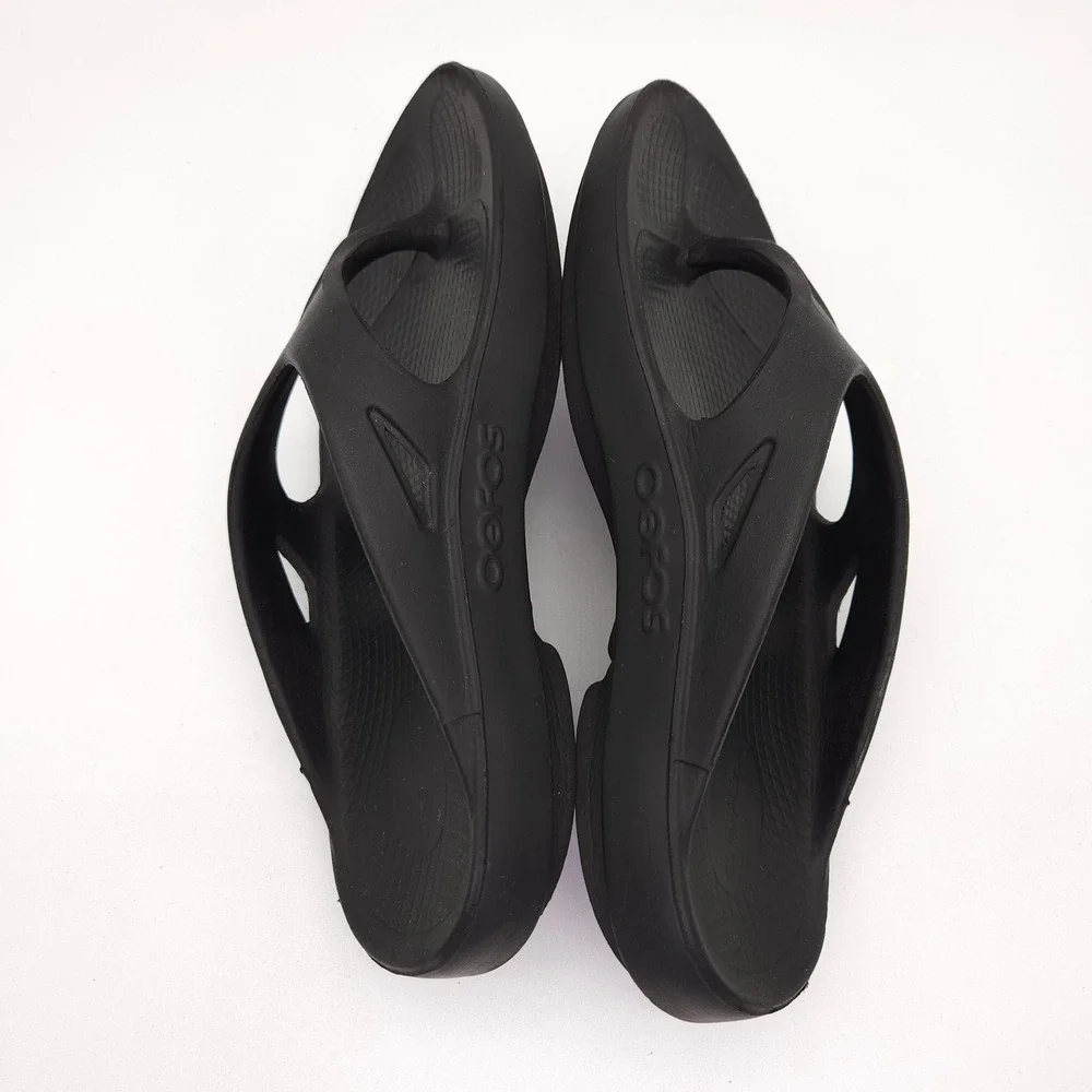 OOFOS‎ OOriginal (Men's 9 Women's 11) Black Recovery Thong Sandals Flip Flops